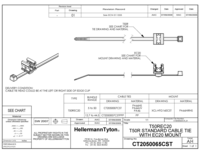 2-PIECE CABLE TIE &amp; EDGE CLIP, 8.0&quot; LONG, EC20, 3-6 MM PANEL, 45LB, PP/PA66HIRHSUV, BLACK